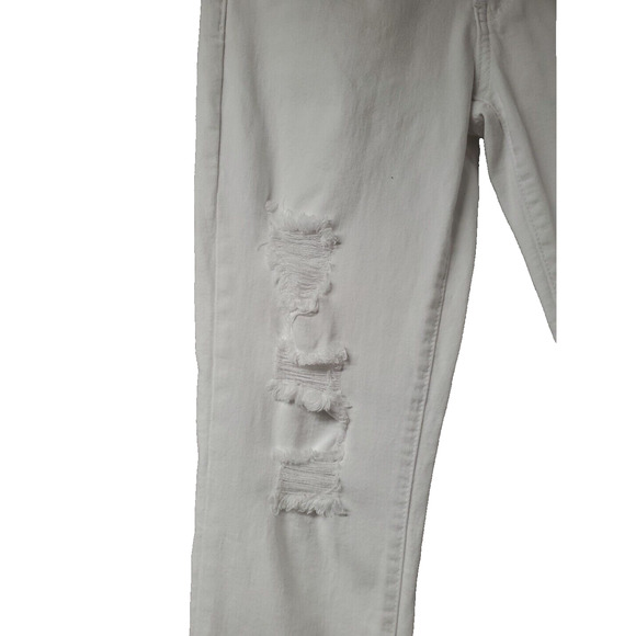 Nature Womens Estilo Jeans Skinny Ripped Distressed Stretch White Size 7/27 - Picture 6 of 11